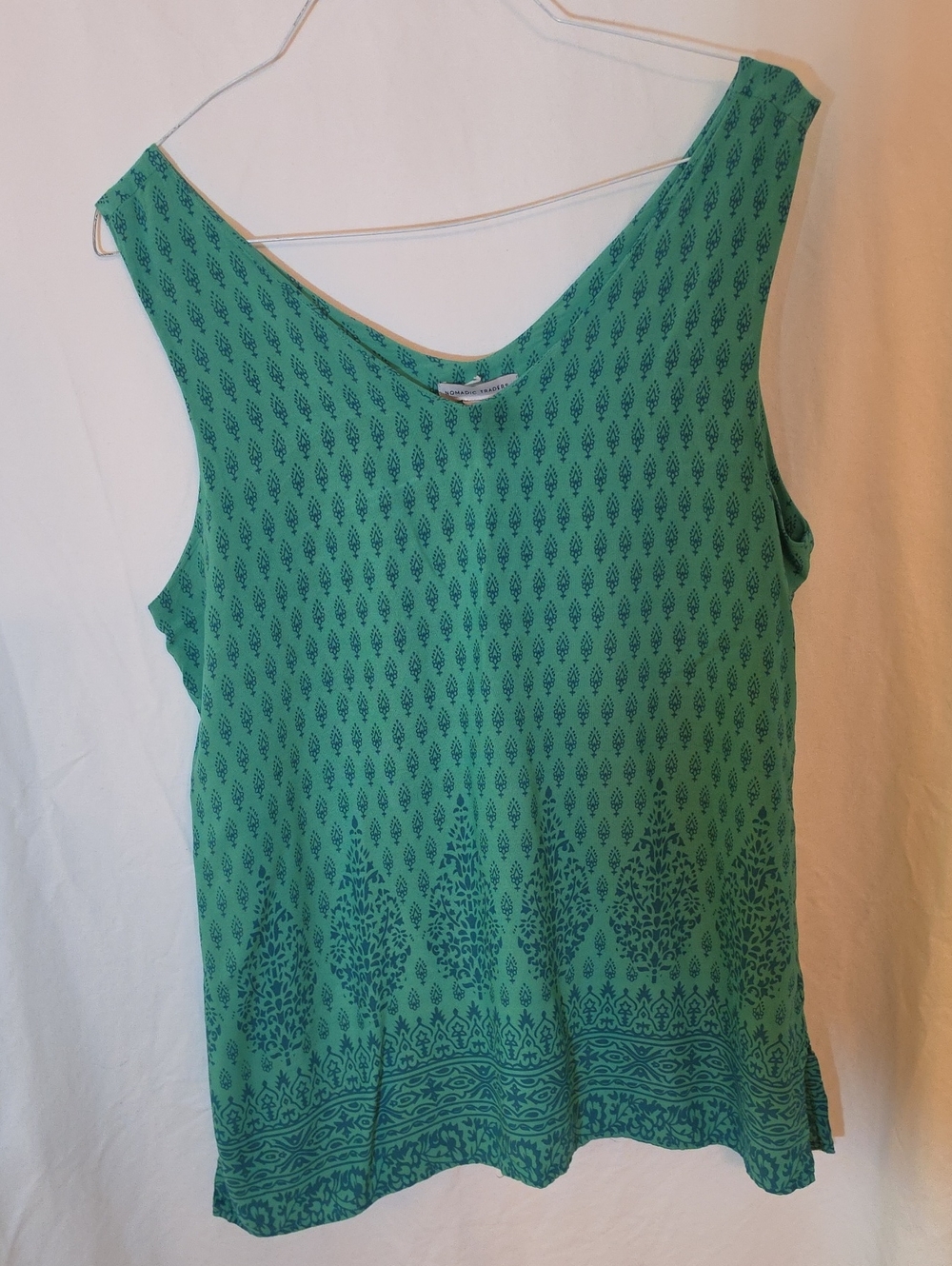 Nomadic Traders Teal Green Printed Tank Top